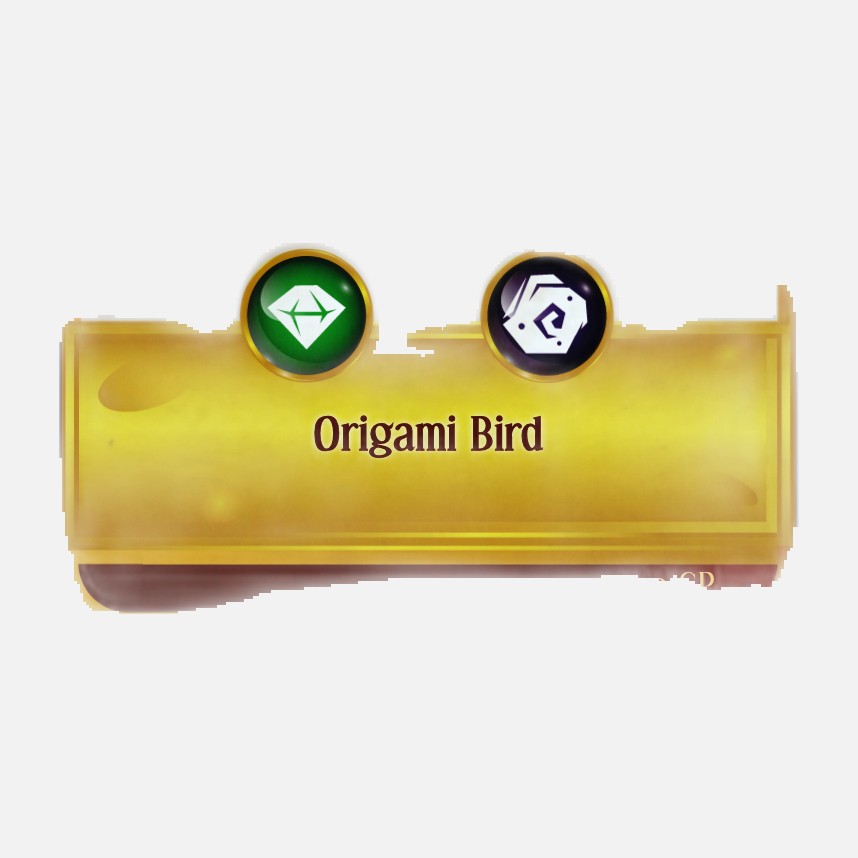 Origami Bird, uccello di carta con biglietto